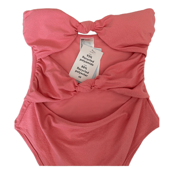 Pink badedragt med knuder