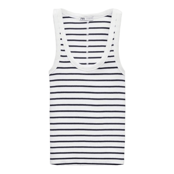 zara - stribet top