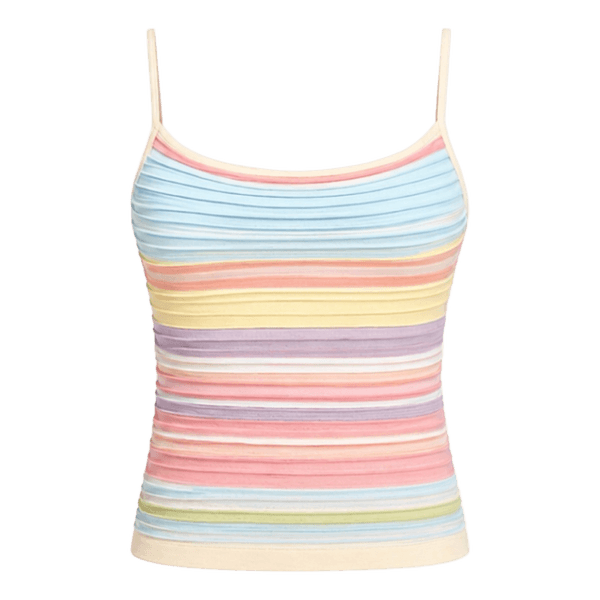 Stribet pastelfarvet top