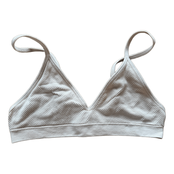 Beige ribbed bralette