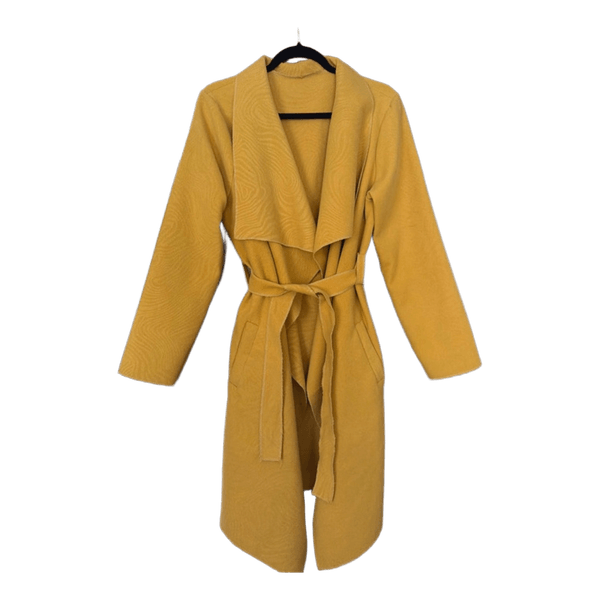 Yellow belted coat