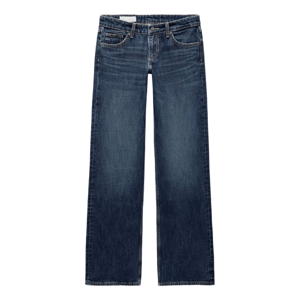 Blå straight leg jeans