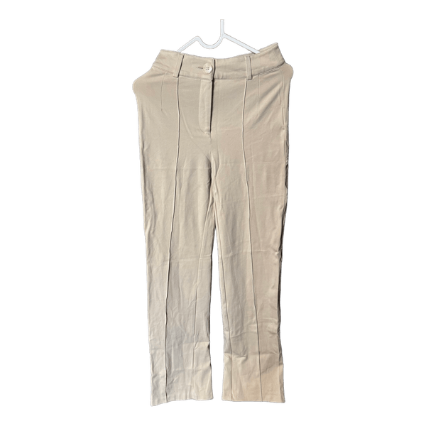 Beige tailored trousers