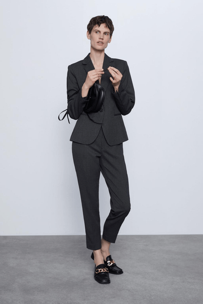 Textured skinny pants