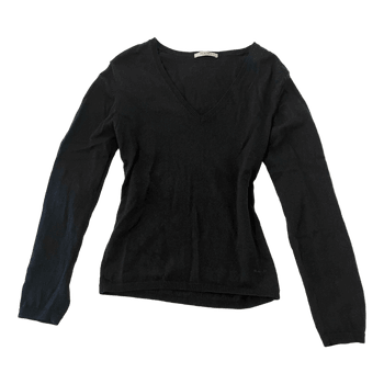 Sand V-neck merino wool sweater