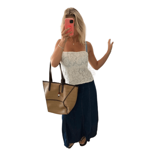 Hvid glitter top
