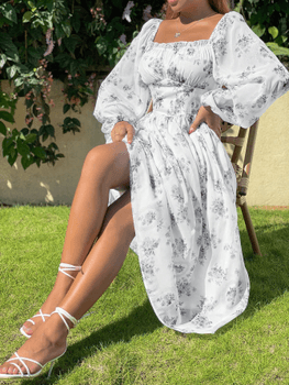 Chiffon floral dress