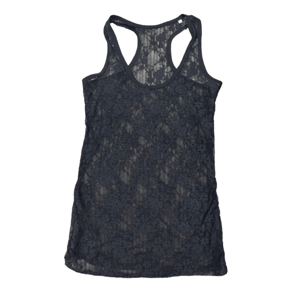 Black lace racerback tank