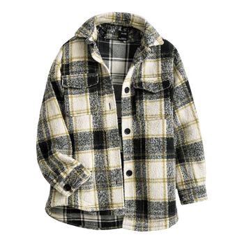 Warm Plaid Shirt Jacket