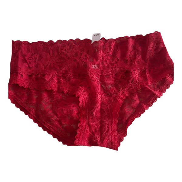 Red lace briefs