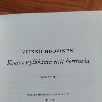 Veikko Huovinen; Konsta Pylkkänen etsii kortteeria