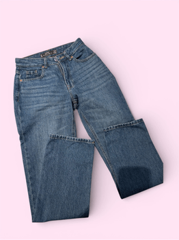 Blue straight fit jeans