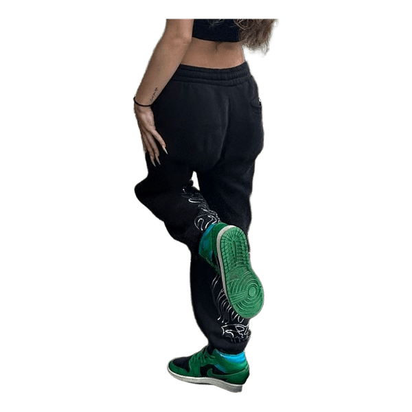 Green and black sneakers