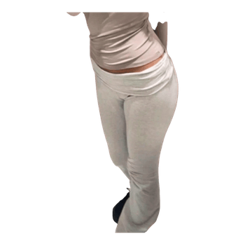 Pull&Bear grey flared trousers