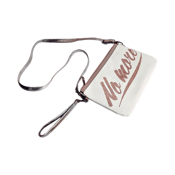 Valkoinen pieni olkalaukku