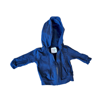Fox & bunny navy baby hoodie