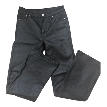 Mustat pinnoitetut bootcut-farkut