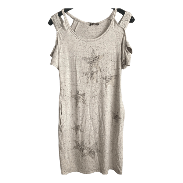 Grey star embellished dress