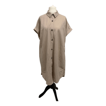 Beige shirt dress M-L
