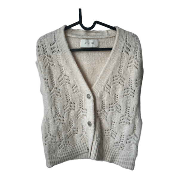 Beige Only strikket vest