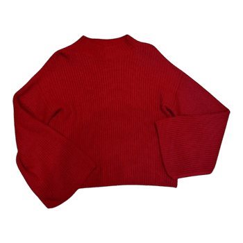 Red ribbed knit sweater