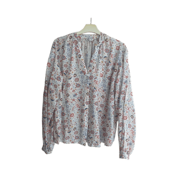 Floral button-up blouse