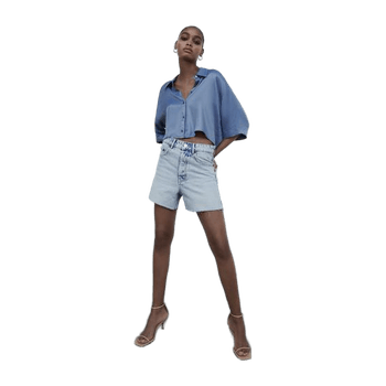 Bluish Satin Shirt