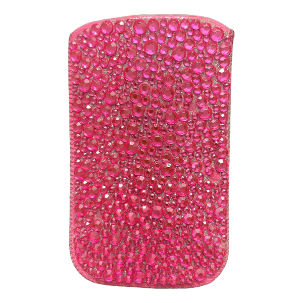 Pink rhinestone mirror