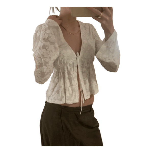 Hvid blonde bluse