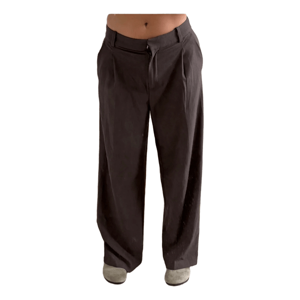 Brun wide leg trousers