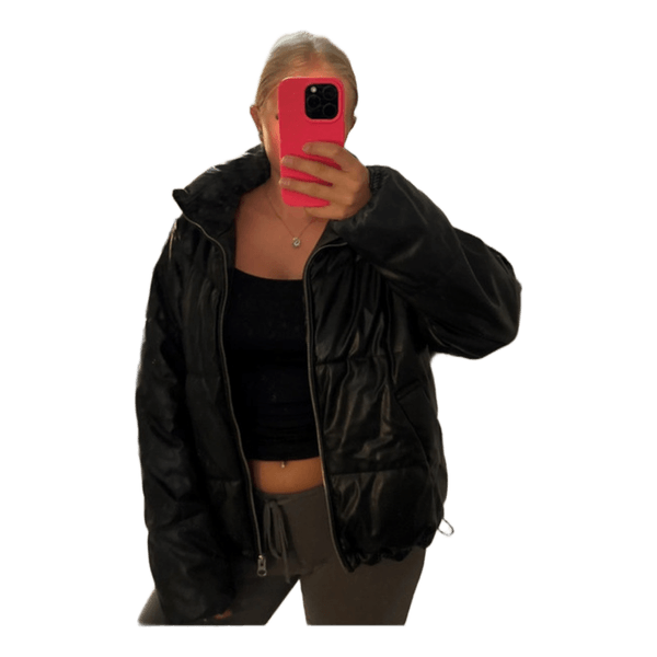 Black puffer jacket