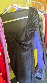 Black velvet dress