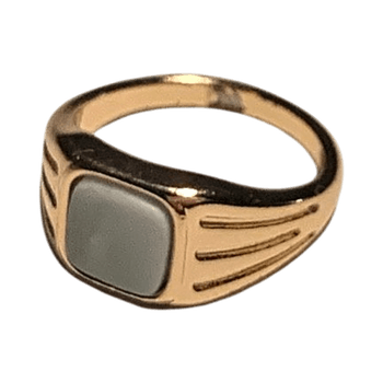 Golden ring with light blue stone / kultainen sormus kivellä