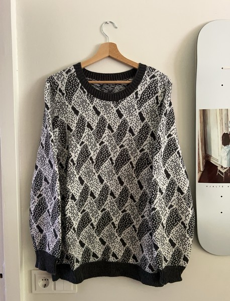Black and white sweater