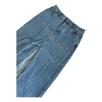 Blue denim maxi skirt