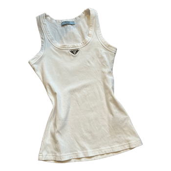 White Prada tank top