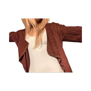 Ruskea neulecardigan