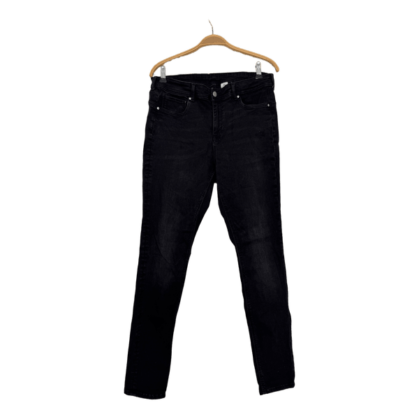 Black denim jeggings