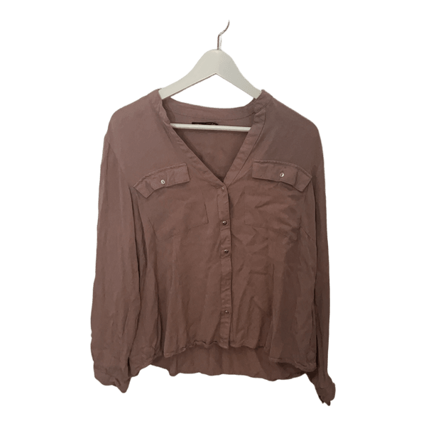 Brown button-up shirt