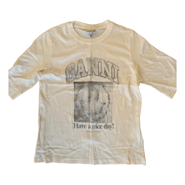 Hvid Ganni t-shirt