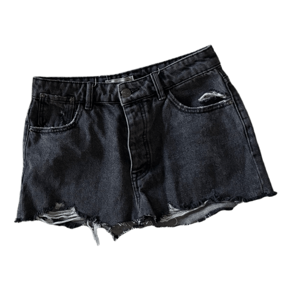 Svarta slitna jeanskjol