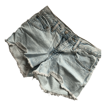 Light blue mini denim shorts