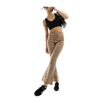 Kick flare trouser leopard