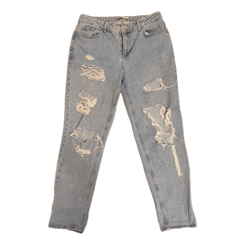 distressed light jeans