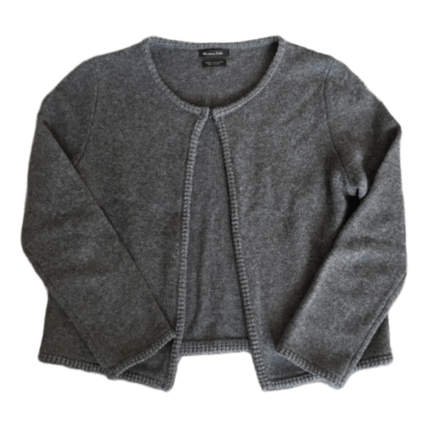 Grey wool cashmere cardigan