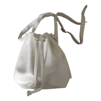 White bucket bag