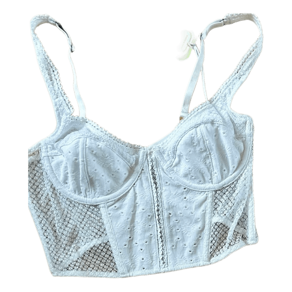 White lace corset top