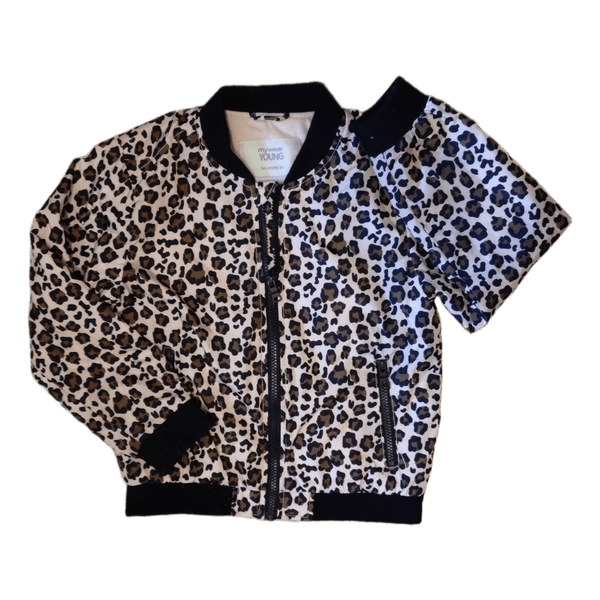 Leopard print bomber jacket