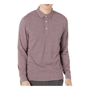 Faherty Striped Long Sleeve Polo XXL Pima Cotton Premium Soft