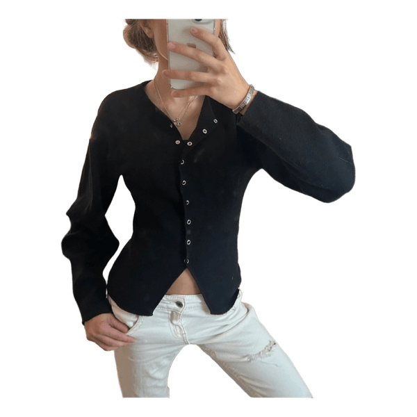 Gina Tricot musta neuletakki